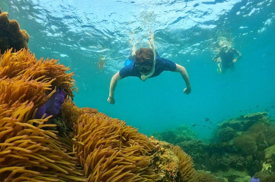 Kast Dig Ud I Et Snorkel Eventyr Ved Phu Quoc. Foto. Onbird Photo.