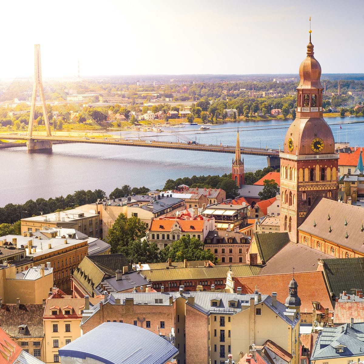 Rigas Domkirke I Den Gamle Bydel I Riga Letland