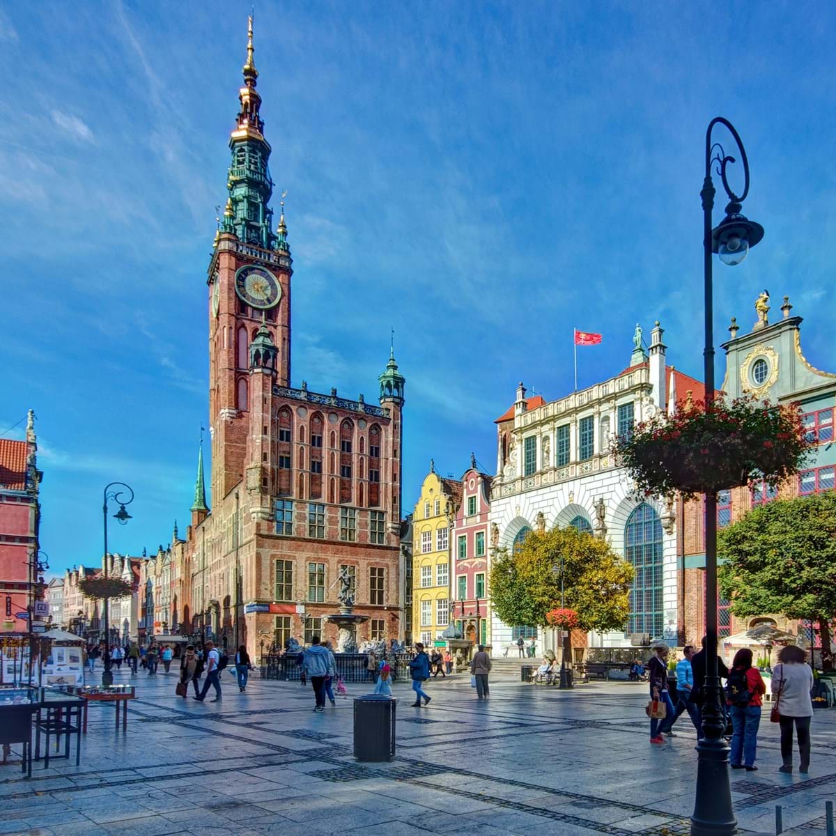 Gdansk Rådhus Er Hjertet I Byens Gamle Bydel. Foto. Dreamstime.