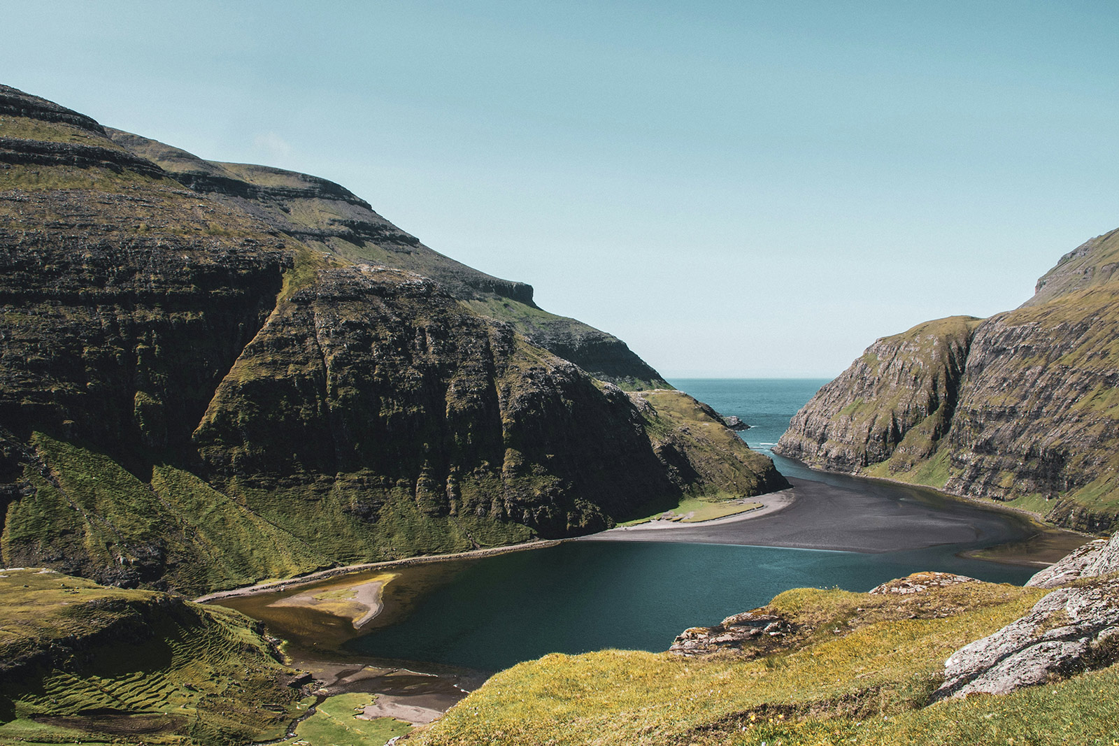 Vejen Til Saksun Er Storslået. Foto