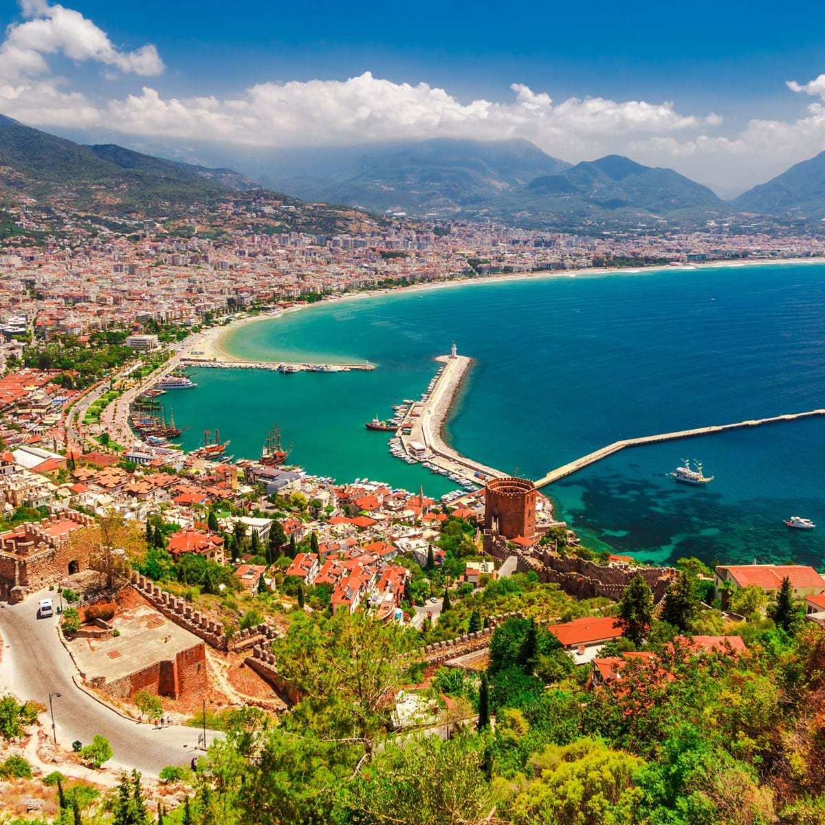 Udsigt over Alanya by