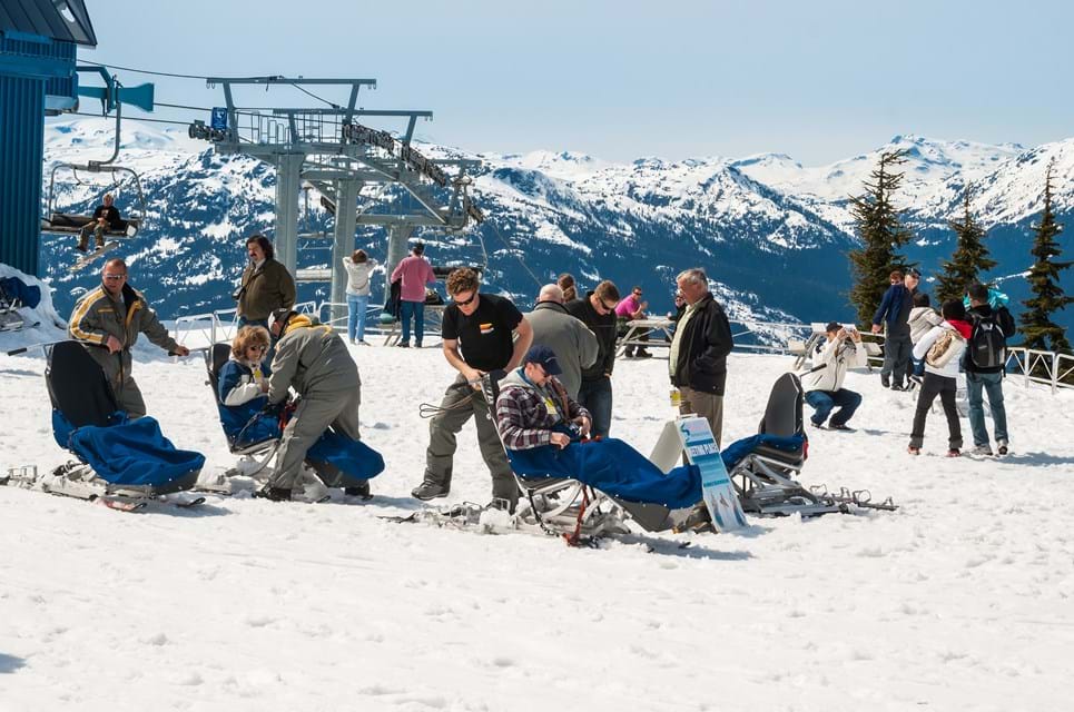 Der Er Mange Gode Skisportssteder Tæt På Vancouver. Whistler Besøges Årligt Af 2 Mi. Gæster, Der Stå På Ski Om Vinteren Og Køre På Mountainbike Om Sommeren. Foto. Dreamstime