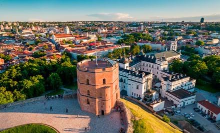 Gediminas Borg I Den Gamle Bydel I Vilnius
