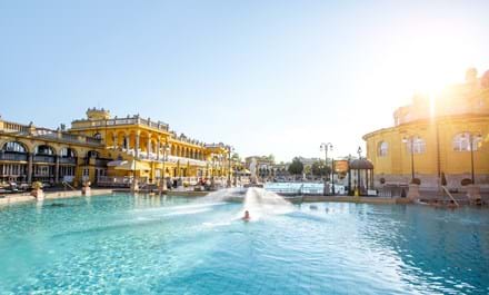 Szechenyi udendørs termiske bade i Budapest