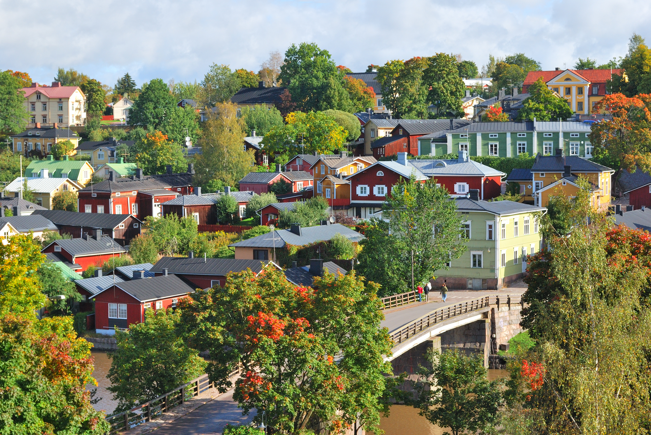 Den Smukke Gamle Landsby Porvoo Ligger Blot En Kort Dampsejlads Væk Fra Helsinki. Foto. Dreamstime.